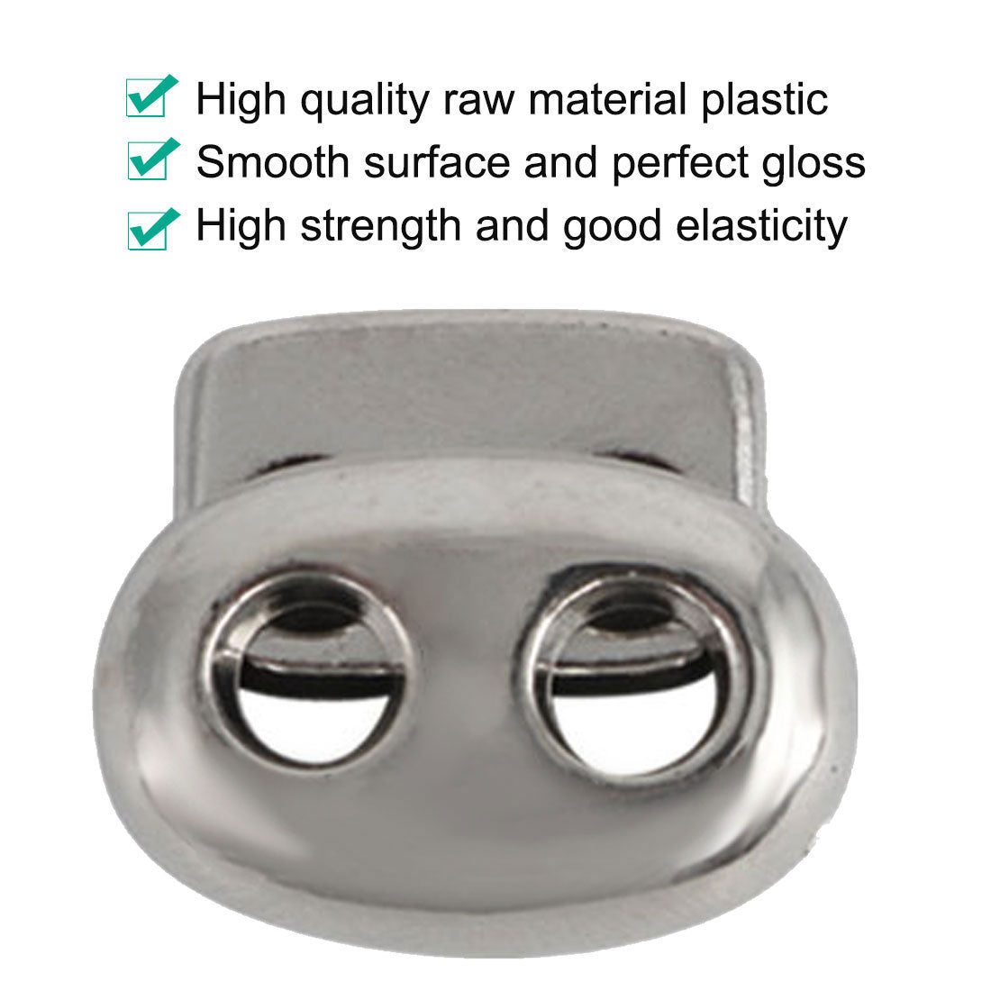 Harfington 50pcs Plastic Spring Cord Locks Double Hole End Rope Fastener Slider