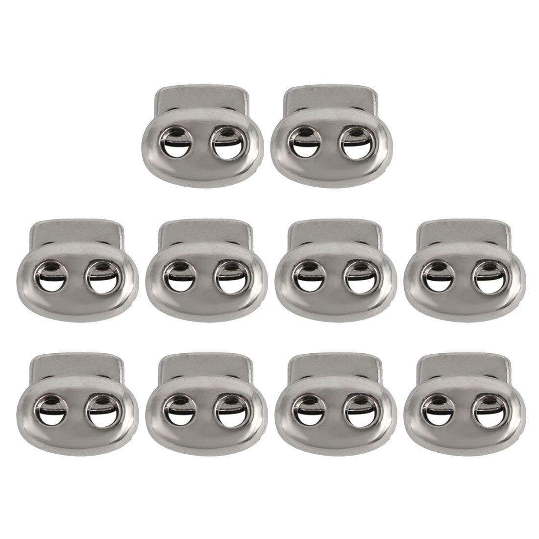 Harfington 10pcs Plastic Spring Cord Locks Double Hole End Rope Fastener Slider