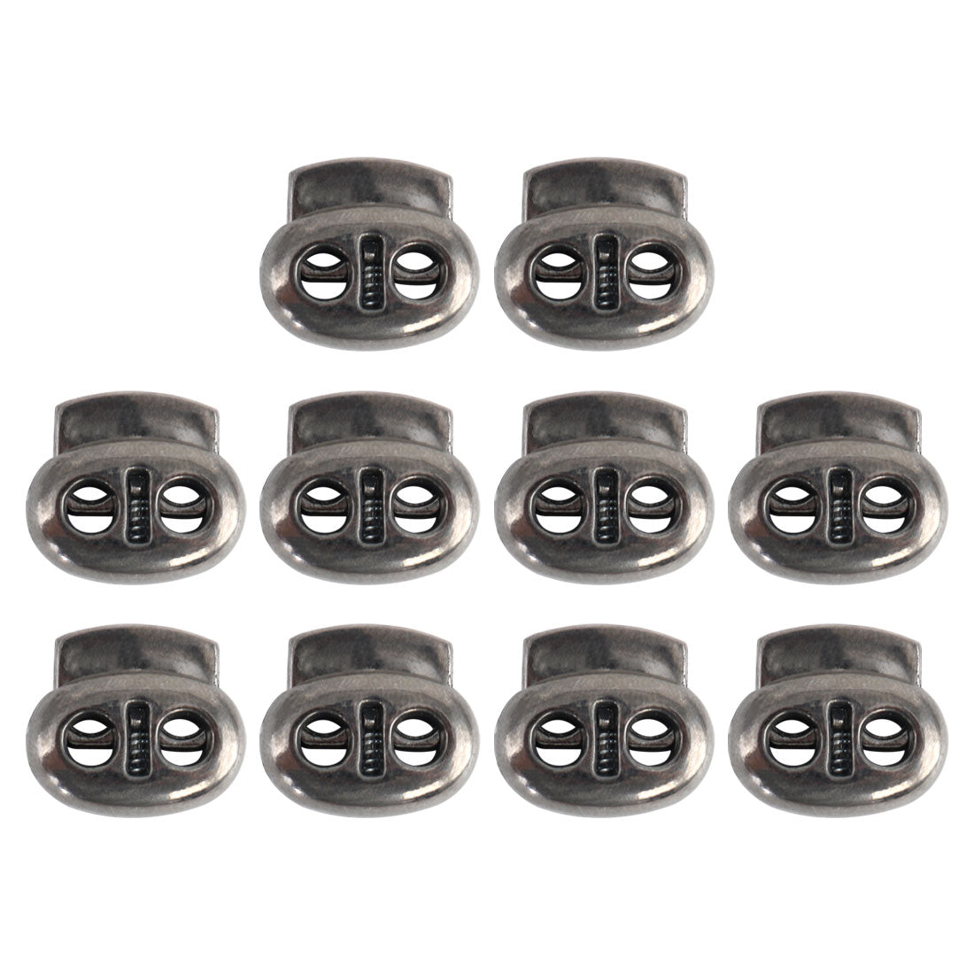 Harfington 10pcs Plastic Spring Cord Locks Double Hole End Rope Fastener Slider