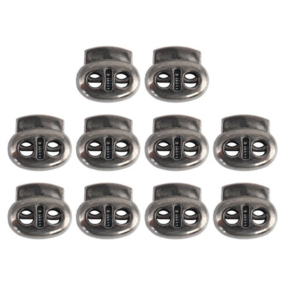 Harfington 10pcs Plastic Spring Cord Locks Double Hole End Rope Fastener Slider