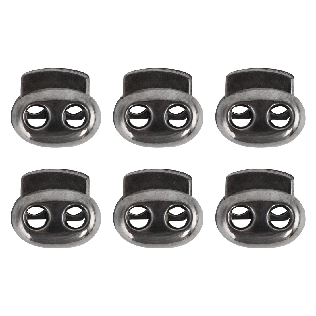 Harfington 6pcs Plastic Spring Cord Locks Double Hole End Rope Fastener Slider