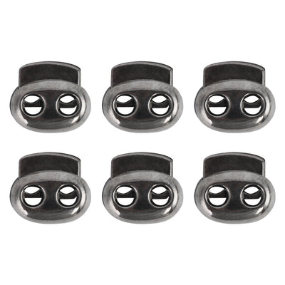 Harfington 6pcs Plastic Spring Cord Locks Double Hole End Rope Fastener Slider