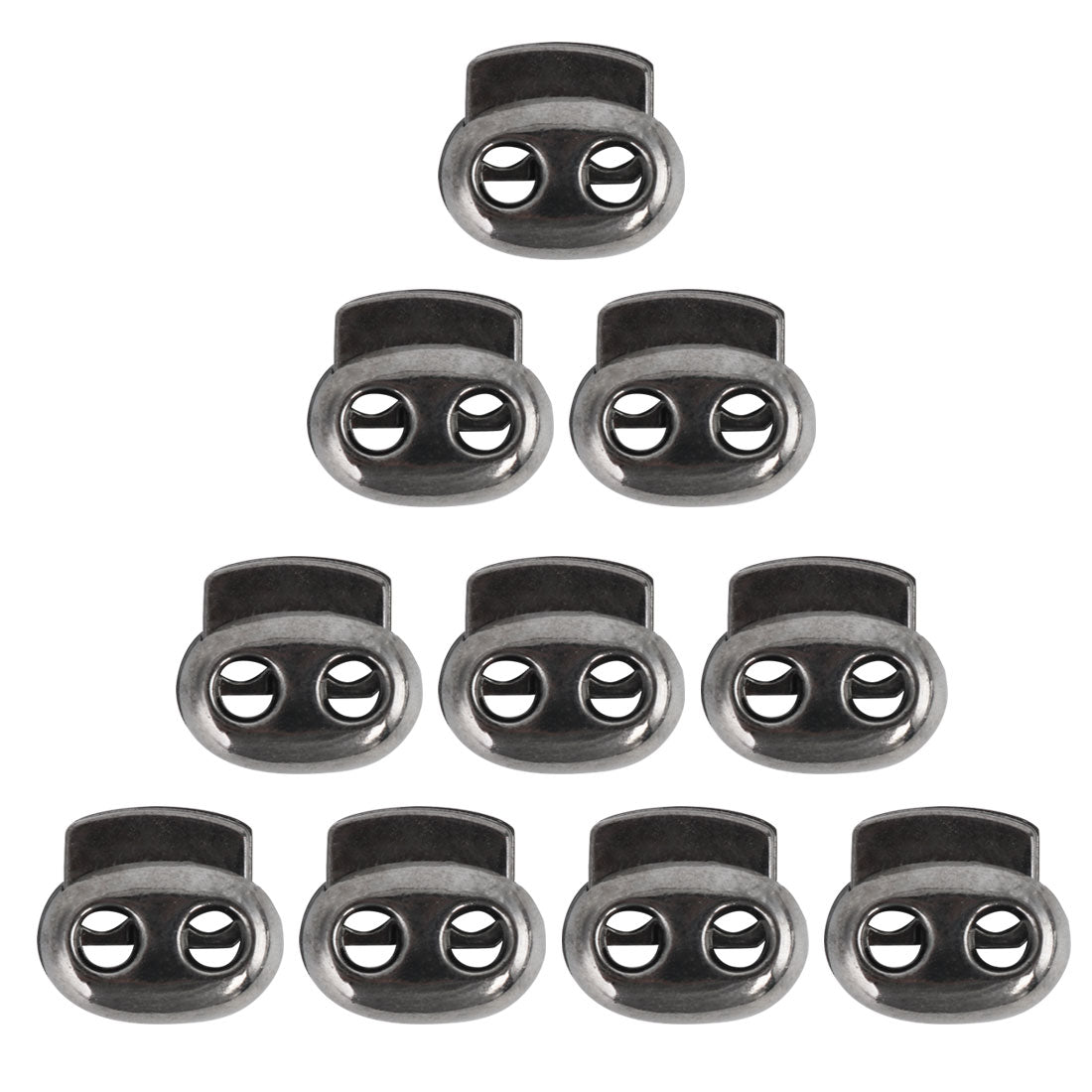 Harfington 10pcs Plastic Spring Cord Locks Double Hole End Rope Fastener Slider