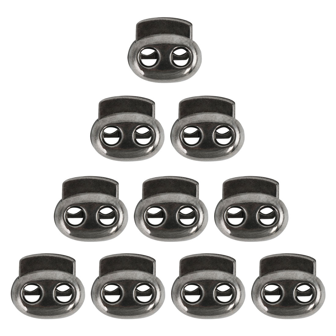 Harfington 10pcs Plastic Spring Cord Locks Double Hole End Rope Fastener Slider