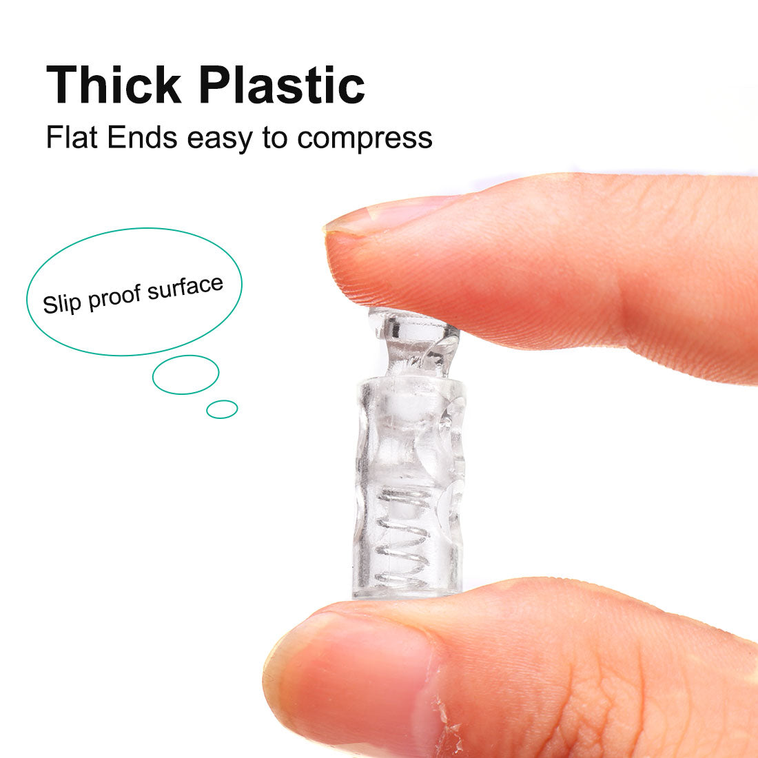 Harfington 50pcs Plastic Spring Cord Locks Double Hole End Stoppers Fastener