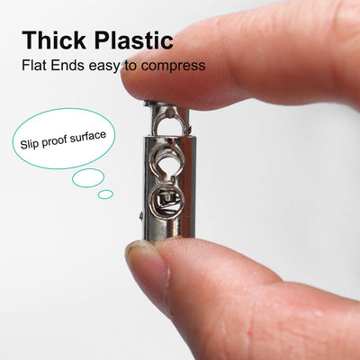 Harfington 8pcs Plastic Spring Cord Locks Double Hole End Stopper Fastener Slider