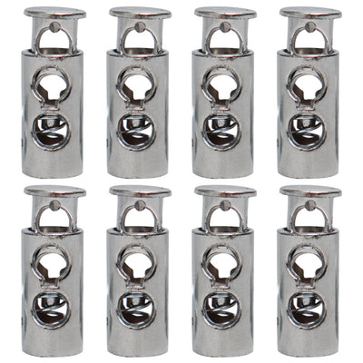 Harfington 8pcs Plastic Spring Cord Locks Double Hole End Stopper Fastener Slider
