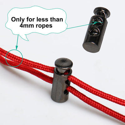 Harfington 12pcs Plastic Spring Cord Locks Double Hole End Stoppers Fastener