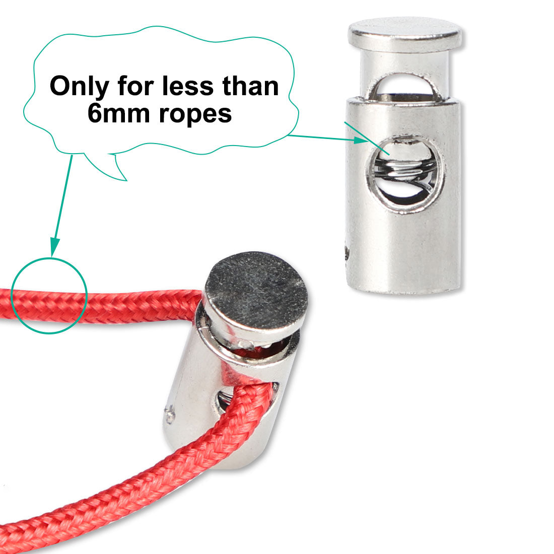 Harfington 12pcs Plastic Cord Lock Stoppers Spring Toggle Fastener Organizer