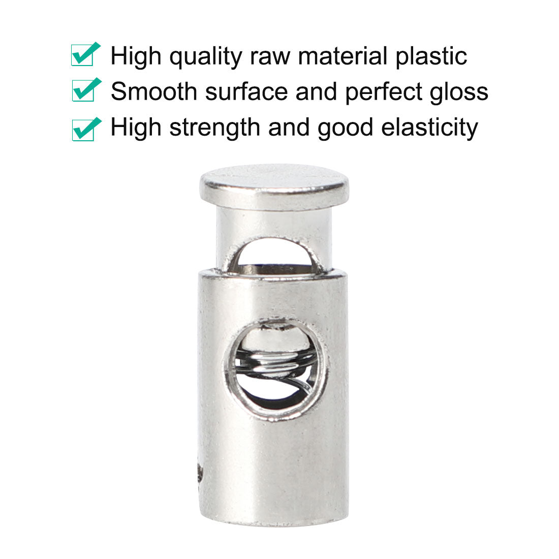 Harfington 12pcs Plastic Cord Lock Stoppers Spring Toggle Fastener Organizer