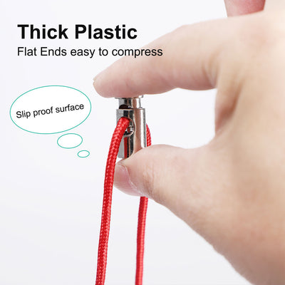 Harfington 12pcs Plastic Cord Lock Stoppers Spring Toggle Fastener Organizer