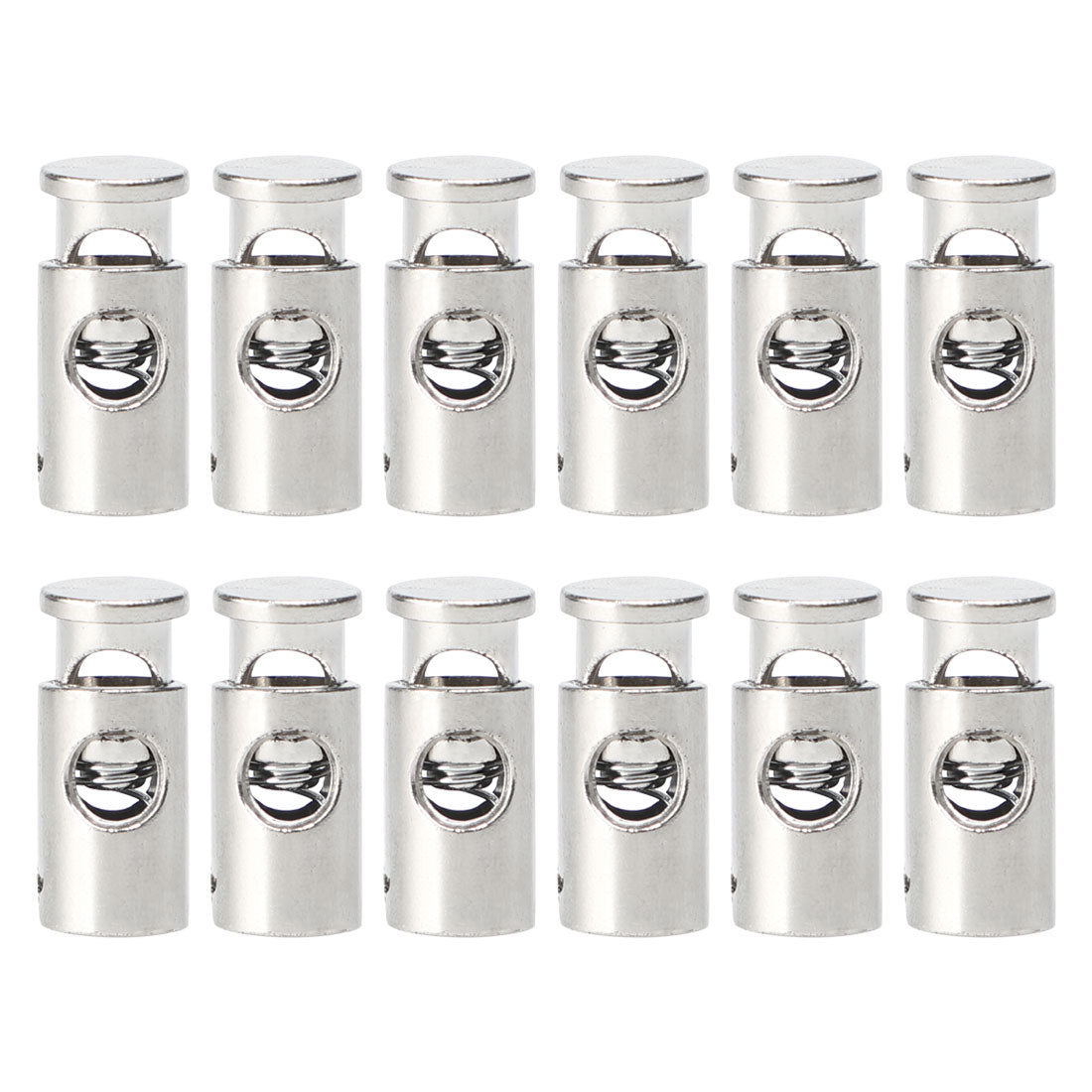 Harfington 12pcs Plastic Cord Lock Stoppers Spring Toggle Fastener Organizer