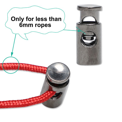 Harfington 12pcs Plastic Cord Lock Stoppers Spring Toggle Fastener Organizer