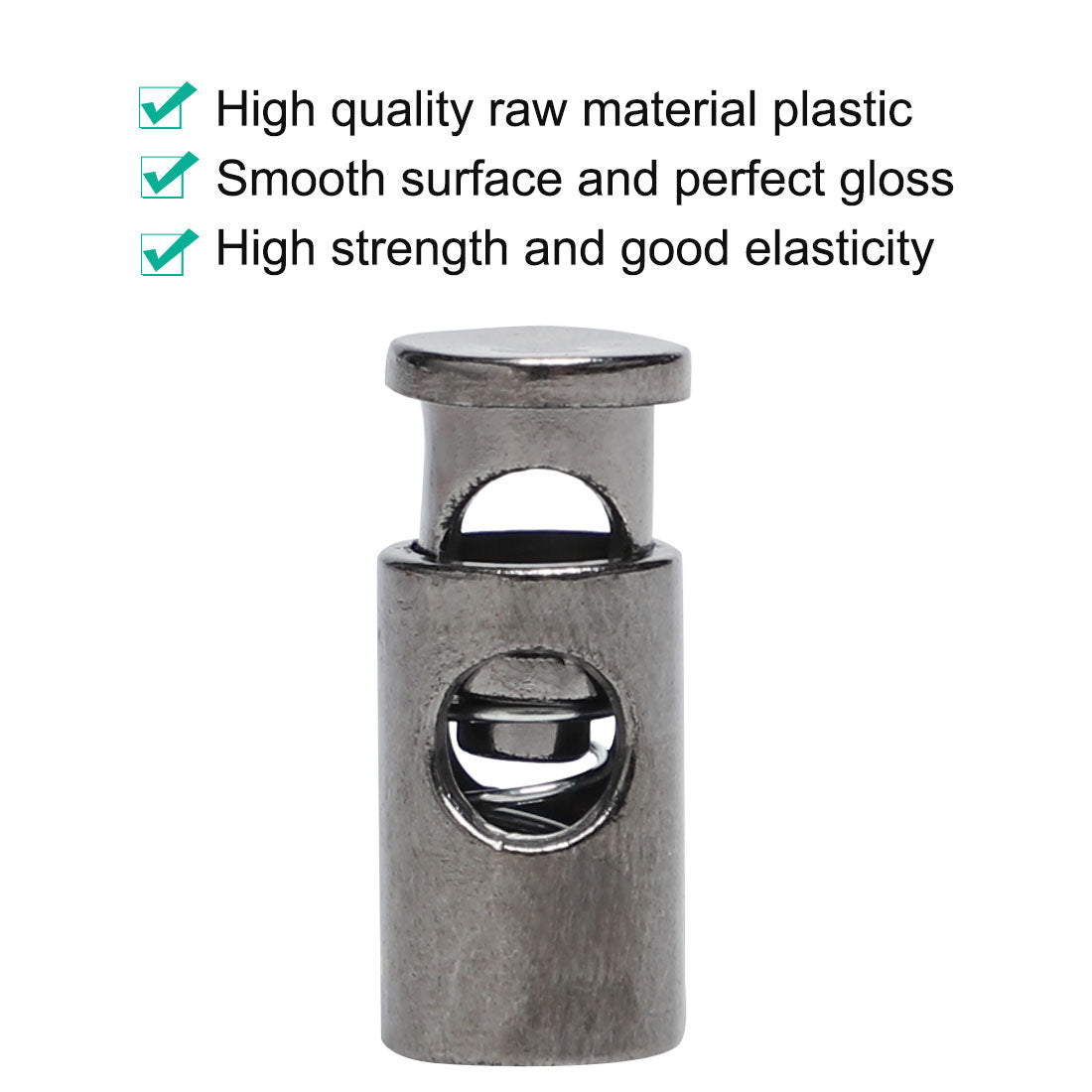 Harfington 12pcs Plastic Cord Lock Stoppers Spring Toggle Fastener Organizer