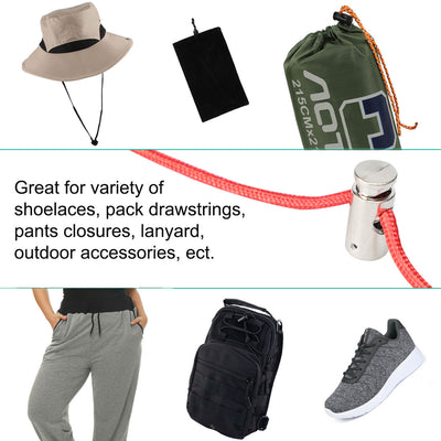 Harfington 12pcs Plastic Cord Lock Stoppers Spring Toggle Fastener Organizer