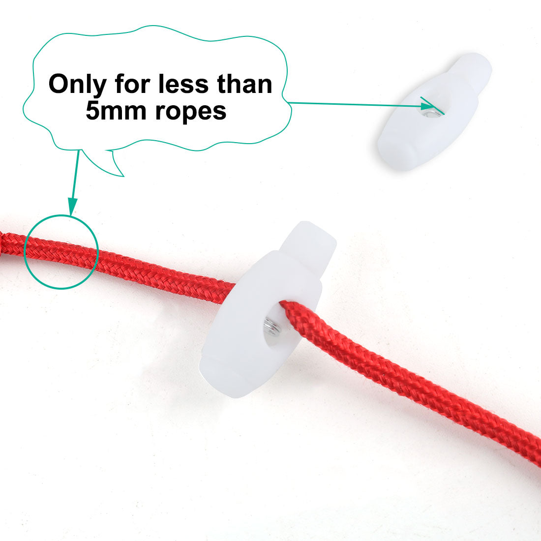 Harfington 12pcs Plastic Cord Lock Stopper Clip End Spring Fastener Organizer White