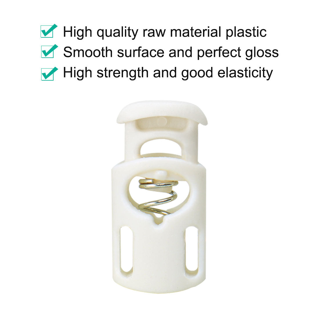 Harfington 20pcs Plastic Cord Lock Stopper Spring Toggle Fastener Slider Organizer