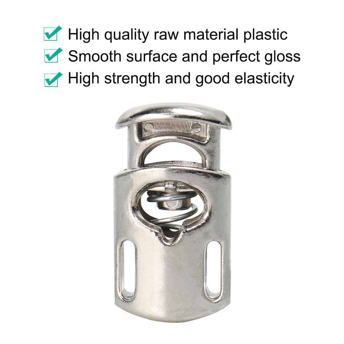 Harfington 10pcs Plastic Cord Lock Stopper Spring Toggle Fastener Organizer