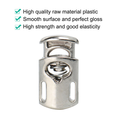 Harfington 10pcs Plastic Cord Lock Stopper Spring Toggle Fastener Organizer