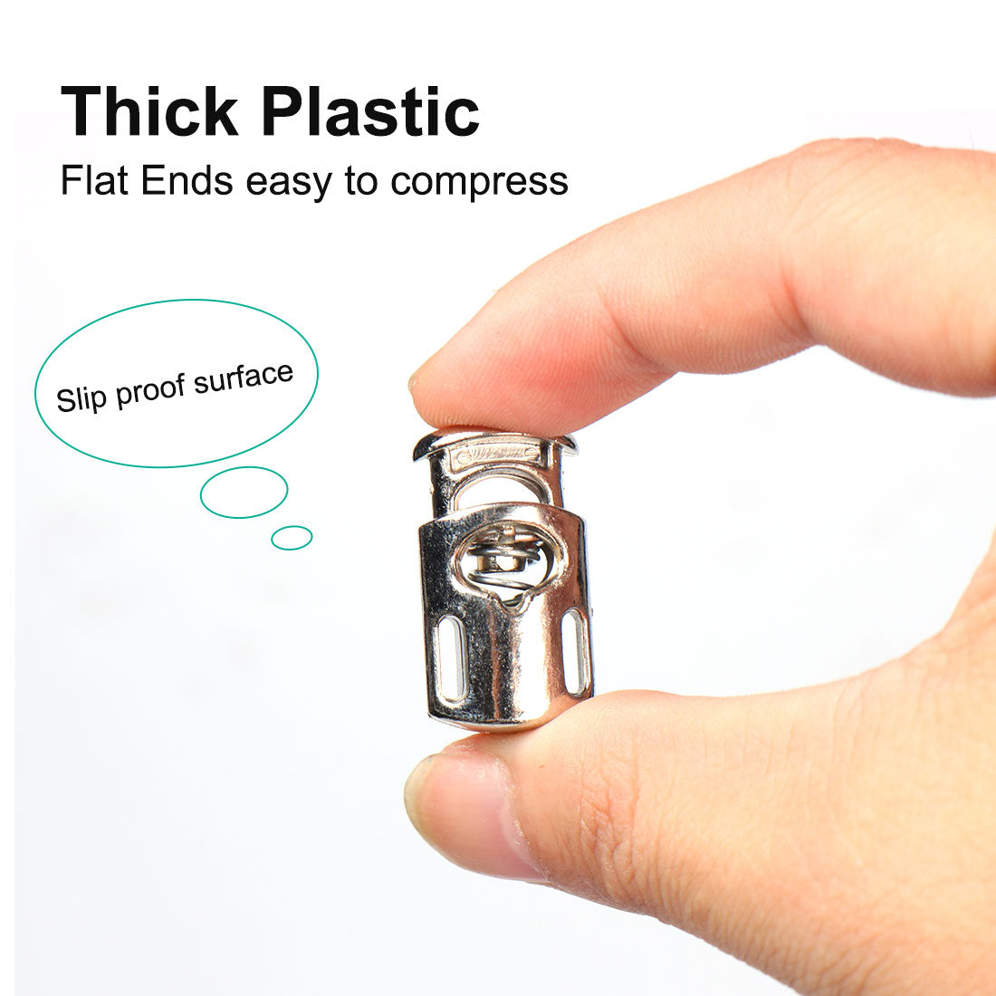 Harfington 10pcs Plastic Cord Lock Stopper Spring Toggle Fastener Organizer