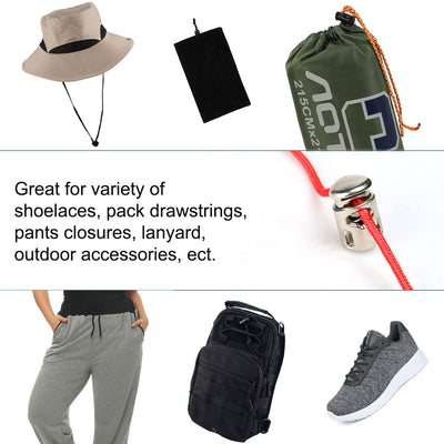 Harfington 10pcs Plastic Cord Lock Stopper Spring Toggle Fastener Organizer