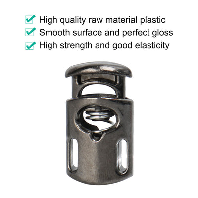 Harfington 10pcs Plastic Cord Lock Stopper Spring Toggle Fastener Organizer