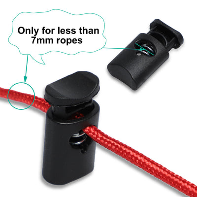 Harfington 12pcs Plastic Cord Lock Stopper End Spring Toggle Fastener Slider Organizers