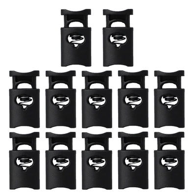 Harfington 12pcs Plastic Cord Lock Stopper End Spring Toggle Fastener Slider Organizers