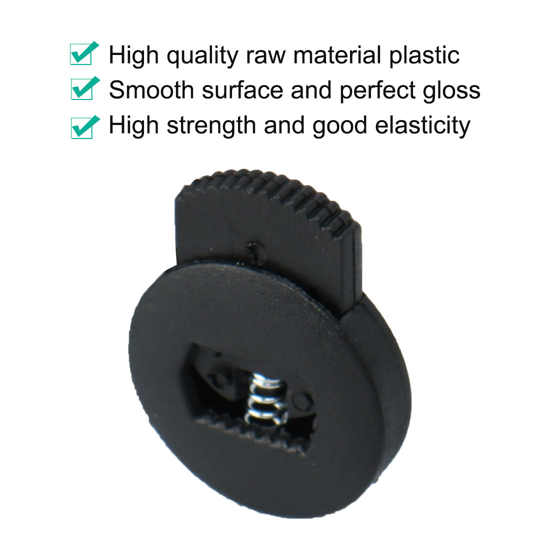 Harfington 12pcs Plastic Cord Lock Stoppers Ends Spring Toggle Fastener Organizers