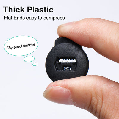 Harfington 12pcs Plastic Cord Lock Stoppers Ends Spring Toggle Fastener Organizers