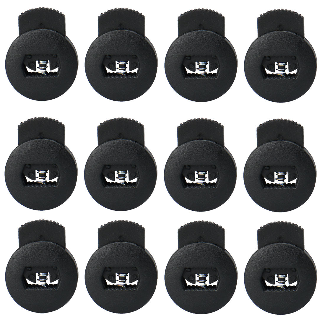 Harfington 12pcs Plastic Cord Lock Stoppers Ends Spring Toggle Fastener Organizers