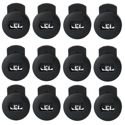 Harfington 12pcs Plastic Cord Lock Stoppers Ends Spring Toggle Fastener Organizers