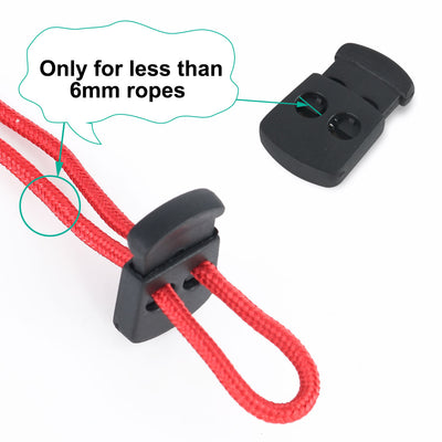 Harfington 12pcs Plastic Cord Locks Stoppers End Spring Fastener Organizers