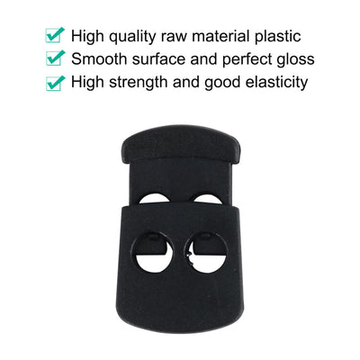 Harfington 12pcs Plastic Cord Locks Stoppers End Spring Fastener Organizers