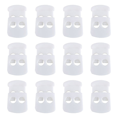 Harfington 12pcs Plastic Cord Locks Stoppers End Spring Fastener Organizers