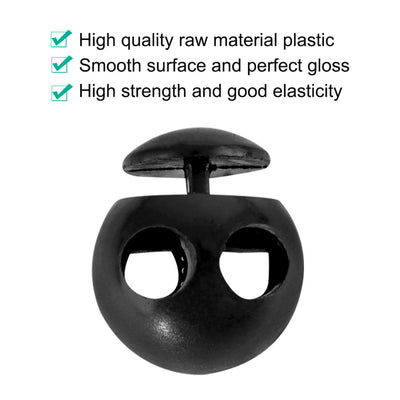 Harfington 12pcs Plastic Cord Locks Stoppers Ends Spring Fastener Organizers