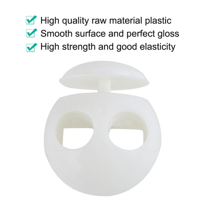 Harfington 12pcs Plastic Cord Locks Stoppers Ends Spring Fastener Organizers