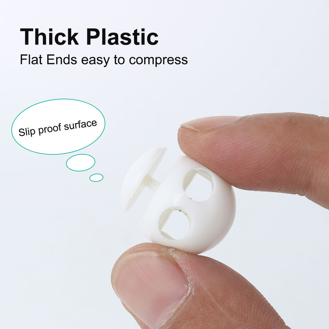 Harfington 12pcs Plastic Cord Locks Stoppers Ends Spring Fastener Organizers