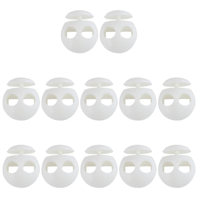 Harfington 12pcs Plastic Cord Locks Stoppers Ends Spring Fastener Organizers
