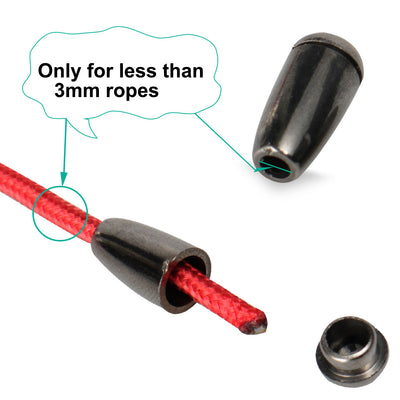 Harfington 12pcs Plastic Bell End Stopper with Lid Cord Rope Lace Lock Lanyard Fastener