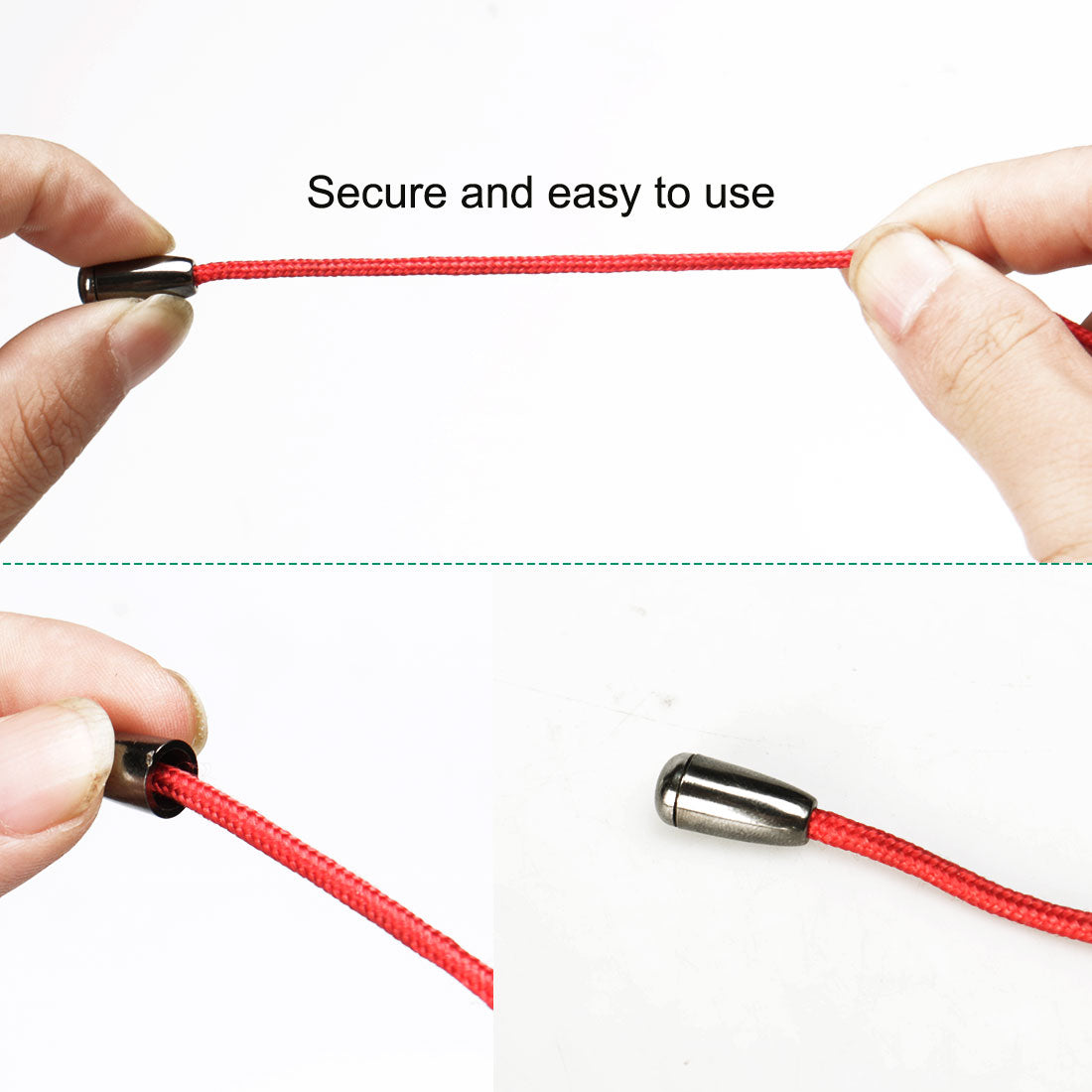 Harfington 12pcs Plastic Bell End Stopper with Lid Cord Rope Lace Lock Lanyard Fastener