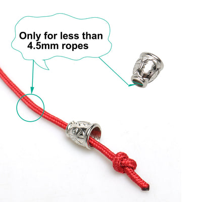 Harfington 12pcs Silver Tone  Bell End Stoppers Cord Rope Lace Lock Lanyard Rope Fastener