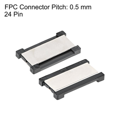 Harfington 0.5mm Pitch 24 Pin Extension Connector Adapter for FFC FPC Cable Extend ZIP HDD 3Pcs