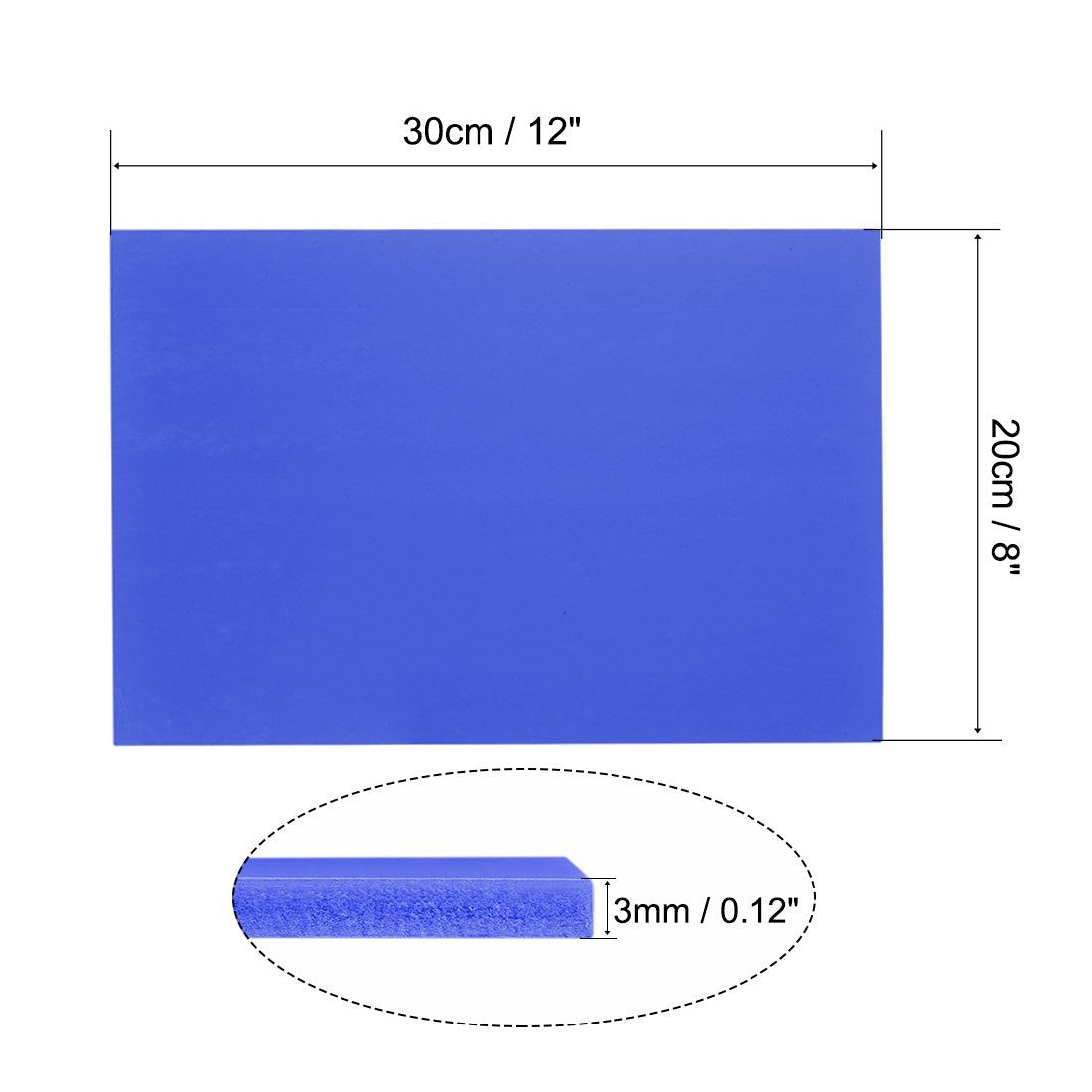 Harfington 2pcs PVC Foam Board Sheet,Double Sided,Expanded PVC Sheet 300mm x 200mm x 3mm