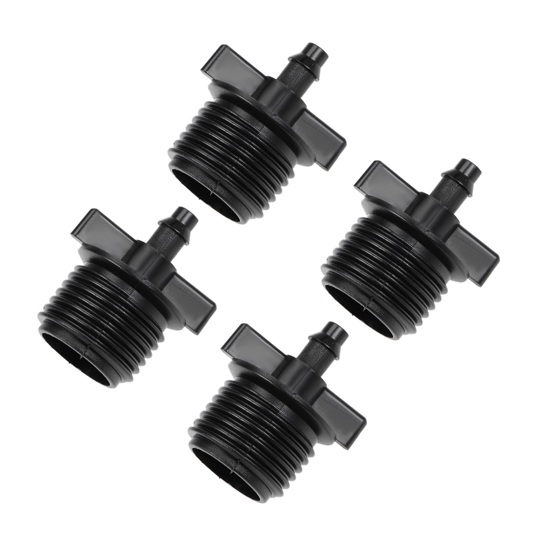 Harfington Barb Drip Pipe Connector 1/2BSP Male Thread 4/7mm Hose Fitting, Plastic 10pcs