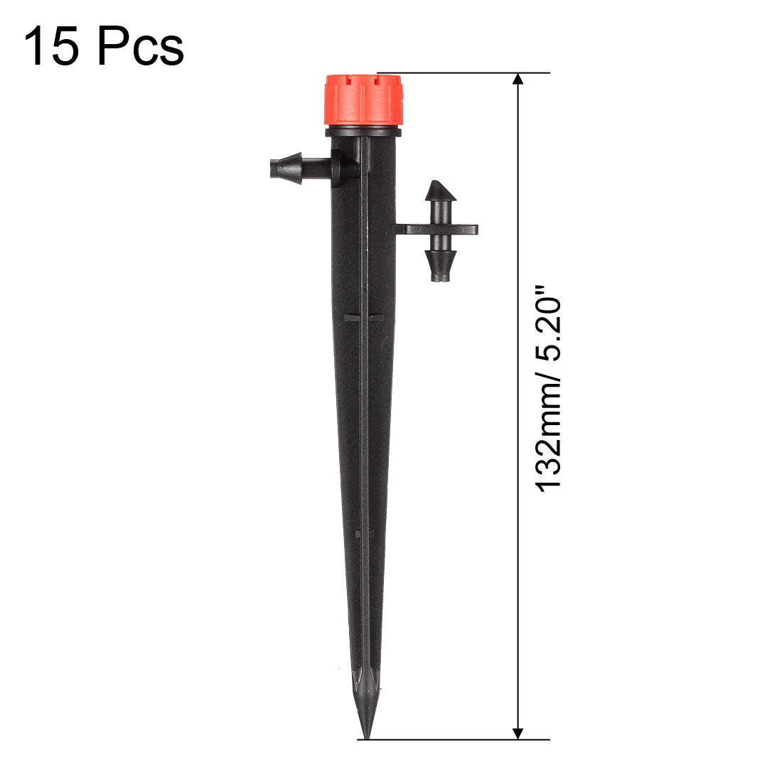 Harfington Adjustable Spray Drippers, 360 Degree Micro Emitter Irrigation Watering System, 15 Pcs (Red)