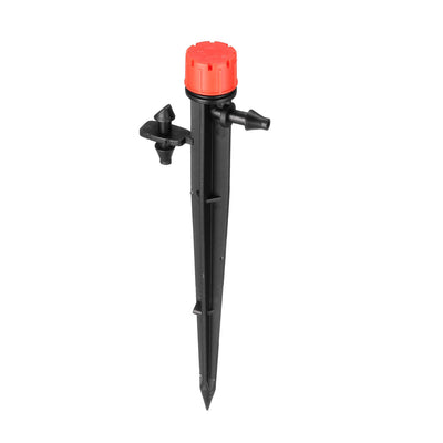 Harfington Adjustable Spray Drippers, 360 Degree Micro Emitter Irrigation Watering System, 15 Pcs (Red)