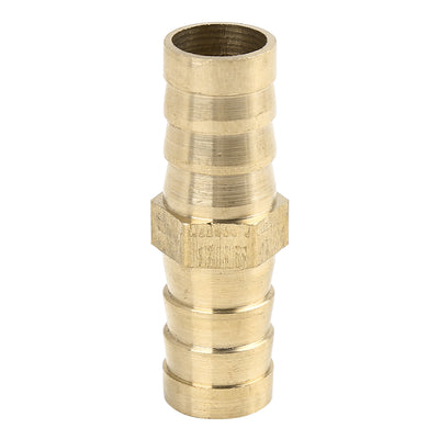 Harfington 14mm Brass Barb Hose Fitting Straight Connector Adaptor for Air Water Gas Oil