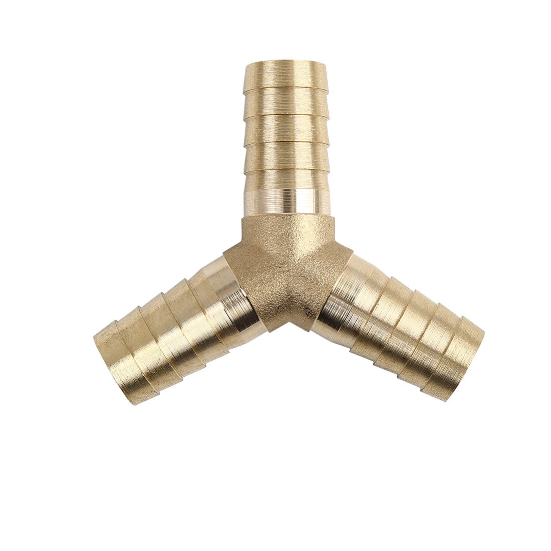Harfington 19mm Brass Hose Barb Fitting Y-Shaped 3 Way Connector for Air Water Gas Oil Pipe