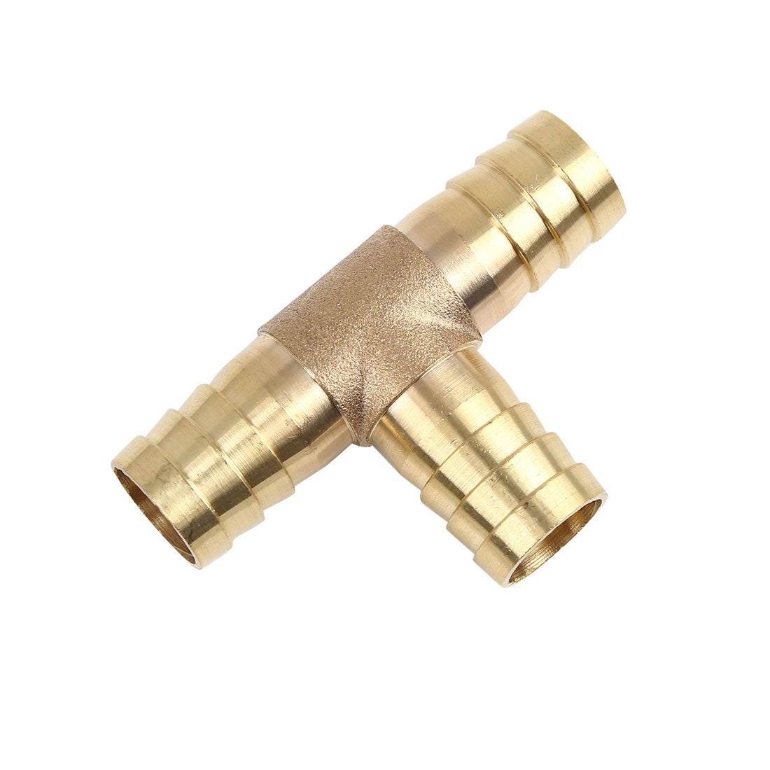 Harfington 16mm Hose Barb Brass 3 Way Tee Connector Adaptor for Fuel Air Water Gas Oil Pipe